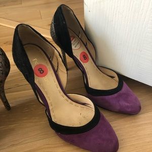 Sexy tri colour heel